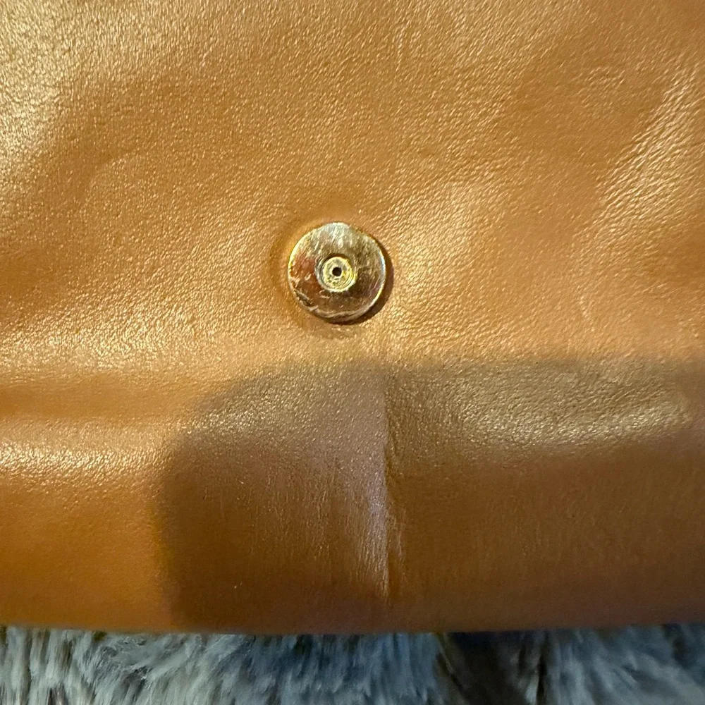 Coach Kristin Woven Leather Flap Wristlet EUC